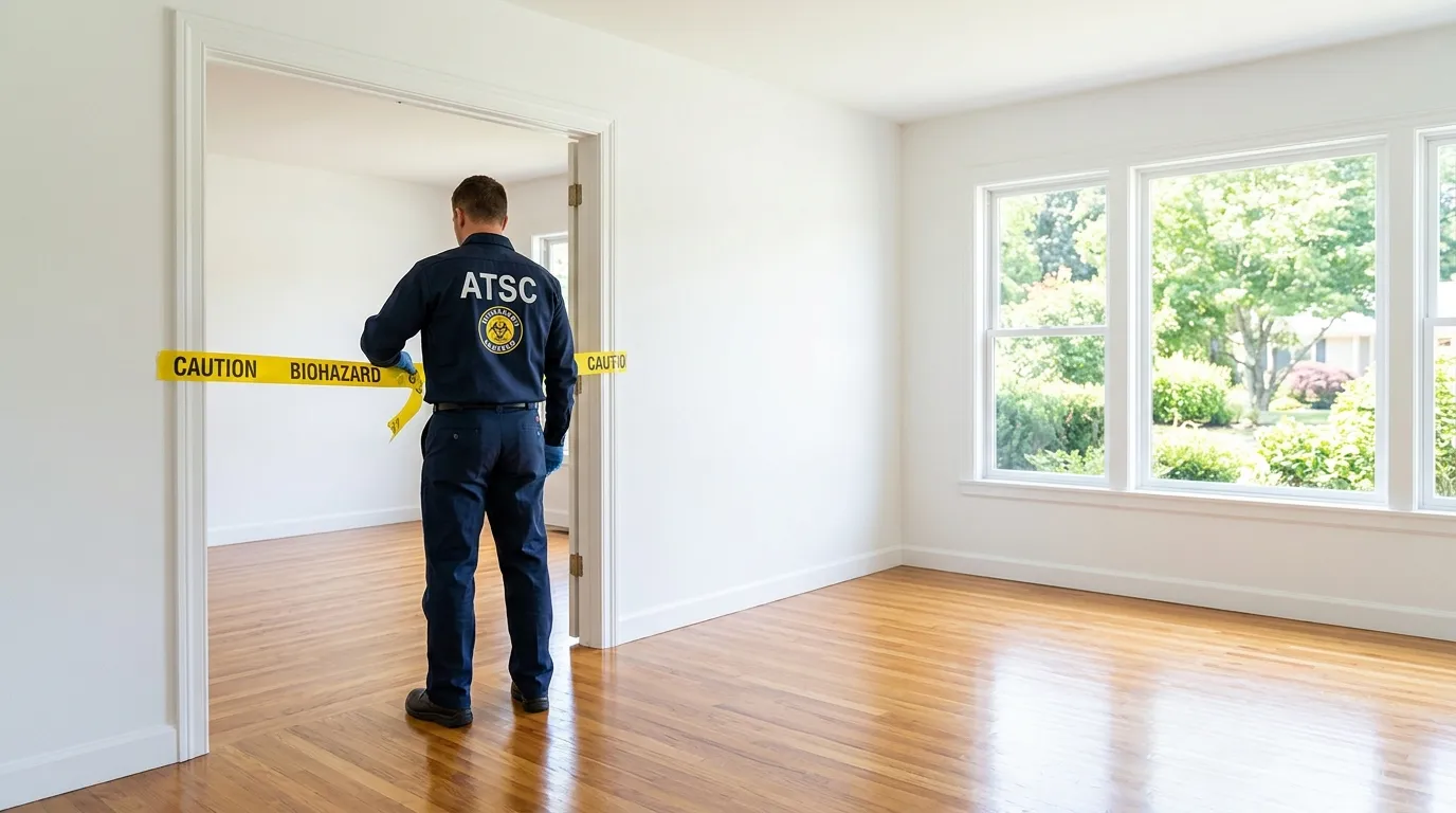 Certified biohazard cleanup crew performing Decomposition Cleanup in Appleton